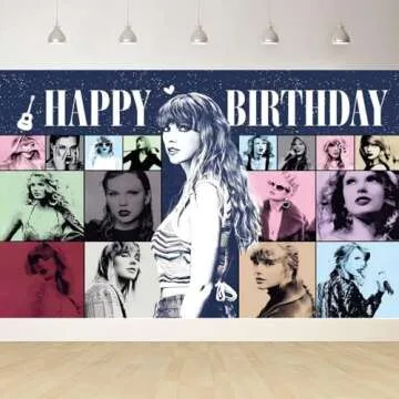 Happy Birthday Decorations, Birthday Banner Backdrop, Party Decorations Birthday Decorations for Girls Boys 5×3FT