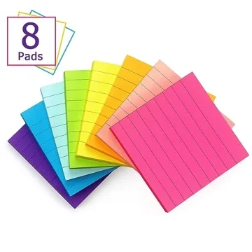 Eastern Wolf Lined Sticky Notes - 3x3 Bright Colors