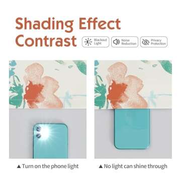 ugoutry 100% Blackout Floral Curtains for Bedroom