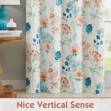 ugoutry 100% Blackout Floral Curtains for Bedroom