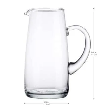 Elegant Glass Water Pitcher with Spout – 53 oz