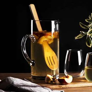 Elegant Glass Water Pitcher with Spout – 53 oz