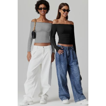 Chic Off Shoulder Crop Top with Lace Detail for Women