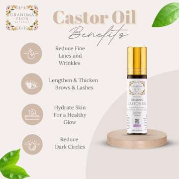 Pure Organic Castor Oil Roll On 100% Natural Care
