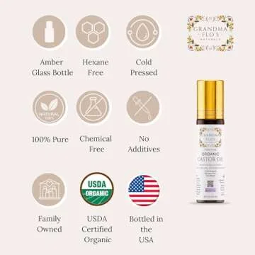 Pure Organic Castor Oil Roll On 100% Natural Care