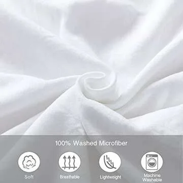 Pom Standard Size Pillow Shams Set of 2 - Boho Ball Tassel Trimmed Pillowshams - Pompom Fringe Cute Microfiber Pillowcases, 20x26 Inch, White…