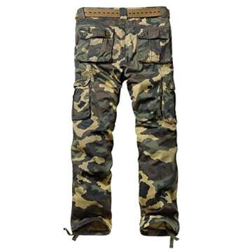 Match Men's Casual Wild Cargo Pants Outdoors Work Wear (Khaki max, L/32)