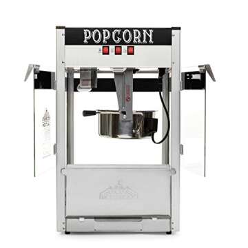 Olde Midway Commercial Popcorn Machine Maker Popper with Large 12-Ounce Kettle - Black