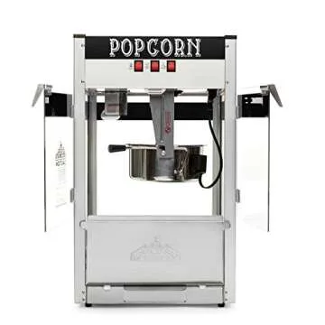 Olde Midway Commercial Popcorn Machine Maker Popper with Large 12-Ounce Kettle - Black