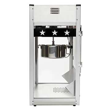 Olde Midway Commercial Popcorn Machine Maker Popper with Large 12-Ounce Kettle - Black