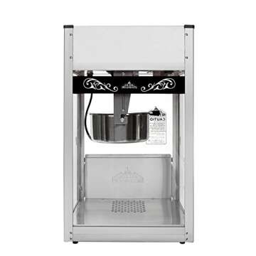 Olde Midway Commercial Popcorn Machine Maker Popper with Large 12-Ounce Kettle - Black