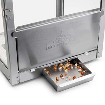 Olde Midway Commercial Popcorn Machine Maker Popper with Large 12-Ounce Kettle - Black