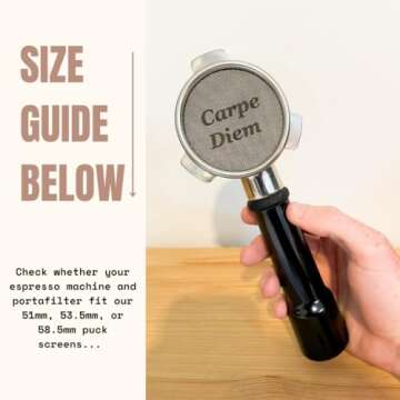 PuckBuddy 53.5mm Espresso Puck Screen Set for Quality Brewing