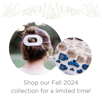 TELETIES Medium Flat Round Hair Clip - Strong Grip & Style