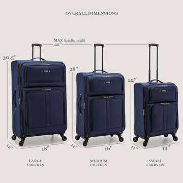 U.S. Traveler Anzio Expandable 22-Inch Spinner Luggage