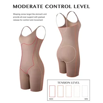 FeelinGirl Firm Control Butt Lifter Bodysuit for Women