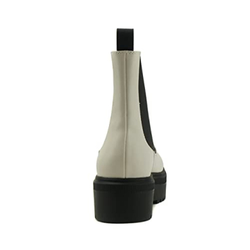 Soda Reeve Women's Chelsea Bootie Low Heel Lug Sole Fashion