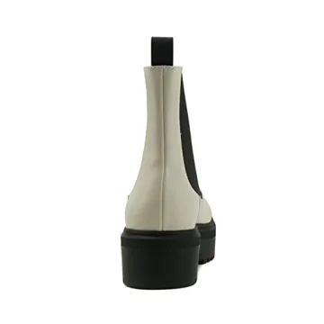 Soda Reeve Women's Chelsea Bootie Low Heel Lug Sole Fashion