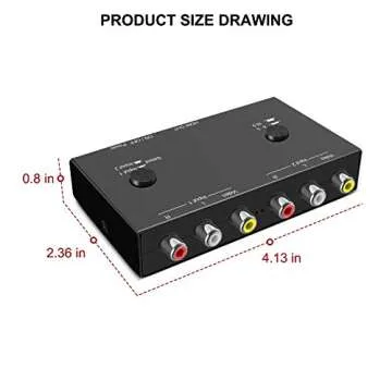 ZUZONG RCA to HDMI Converter 1080P/720P RCA Composite CVBS AV Switch to HDMI Video Audio Converter Adapter Support 4:3/16:9 Switching, for Sega Xbox PS2 PS3 N64 NGC SNES WII VHS VCR Camera DVD