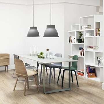 Simple Deluxe 2-Pack 20 Feet Extension Hanging Lantern Pendant Light Lamp Cord Cable E26 Socket (no Bulb Included) On/Off Switch, White