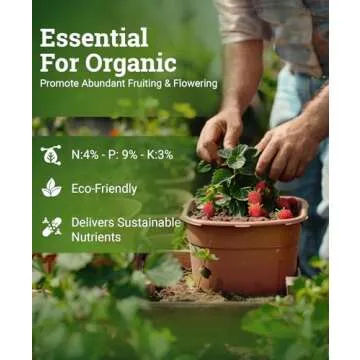 Fox Farm Happy Frog Fruit & Flower Fertilizer – Organic Blend for Abundant Fruits & Vibrant Flowers, Phosphorus Fertilizer with Mycorrhizal Fungi, NPK 4-9-3, (4 lb Bag)