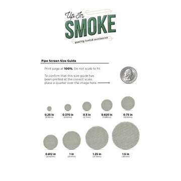 Made in The USA - 100 1/2" (.500) Stainless Steel Pipe Screen Filter - Up in Smoke Pipe Screens