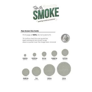 Made in The USA - 100 1/2" (.500) Stainless Steel Pipe Screen Filter - Up in Smoke Pipe Screens