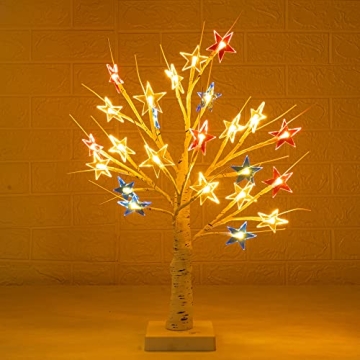 Dazzle Bright 4th of July Patriotic Tree Lights
