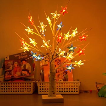 Dazzle Bright 4th of July Patriotic Tree Lights