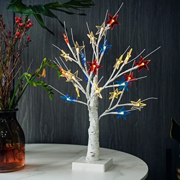 Dazzle Bright 4th of July Patriotic Tree Lights