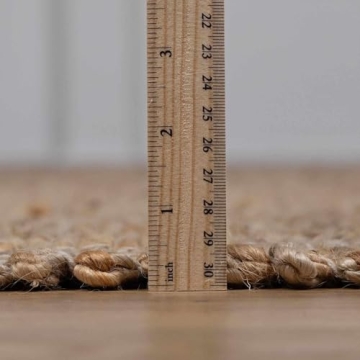 Hauteloom Ionut Sea Grass Jute Rug - Elegant Checkered Design