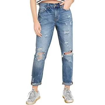 luvamia Women's Ripped Boyfriend Jeans for Casual Chic Style