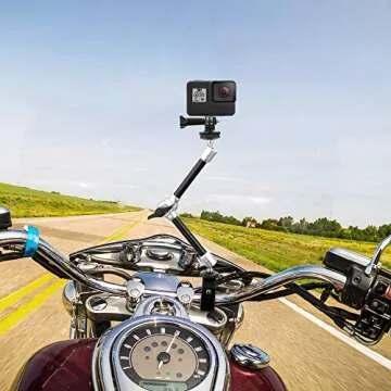 TOAZOE 11'' Articulating Friction Magic Arm Super Clamp Mount with Phone Holder, Adjustable Camera Mount Kit for DSLR Camera, LCD Monitor, Video Vlog Rig, Smartphone