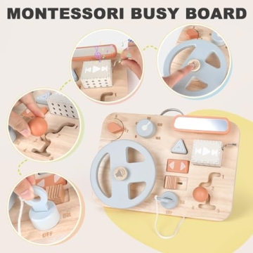 Montessori Busy Board - Perfect Sensory Toy for Toddlers