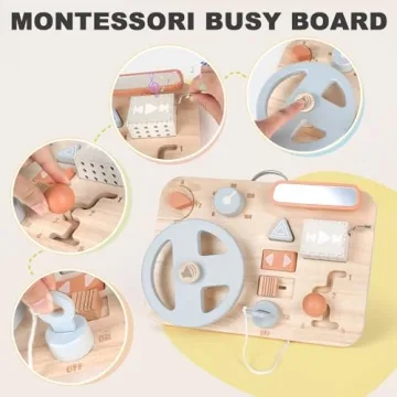 Montessori Busy Board - Perfect Sensory Toy for Toddlers