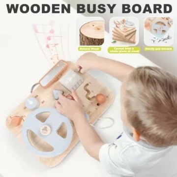 Montessori Busy Board - Perfect Sensory Toy for Toddlers