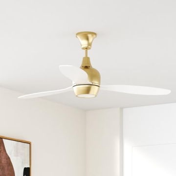 Elegant Bordeaux Ceiling Fan with LED Light and Wall Control