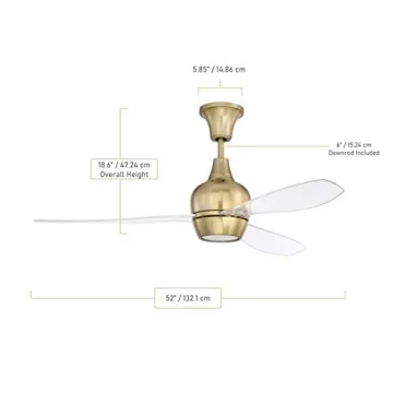 Elegant Bordeaux Ceiling Fan with LED Light and Wall Control