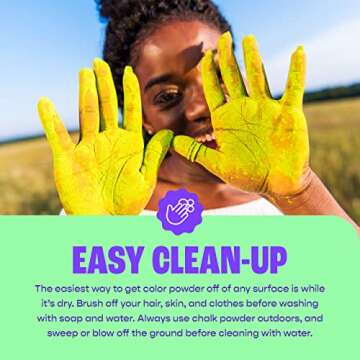 Chameleon Colors Rainbow Powder Packets, 7 Individual Holi Packets, Color Races, Birthday Parties & Photography Smoke. Red, Orange, Yellow, Green, Blue, Magenta & Purple Powder