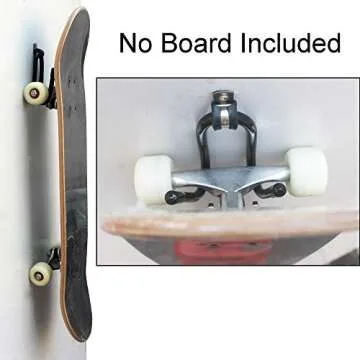 YYST Skateboard Wall Mount Wall Hanger Rack Storage Display - W/ Hardware - No Board Included - W Style - 4/PK