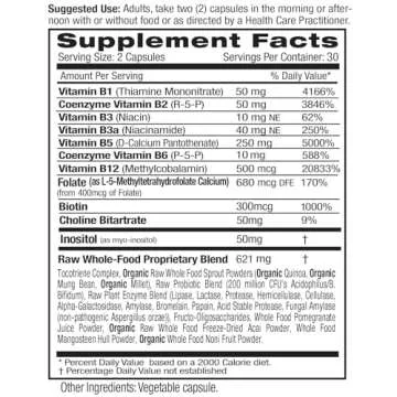 EMERALD LABS B-Healthy - Vegan Vitamin B Complex - Includes Methylated Folic Acid & Full Spectrum B ...
