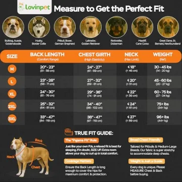 LovinPet Large Breed Dog Clothes Pajamas - Recovery & Comfort