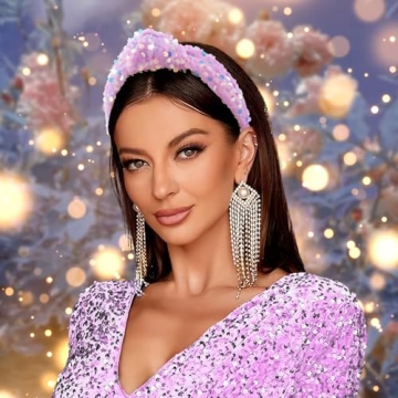 Lanmerry Sequin Headbands - Sparkly Hair Accessories for Girls