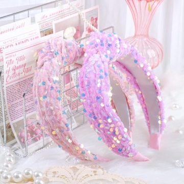 Lanmerry Sequin Headbands - Sparkly Hair Accessories for Girls