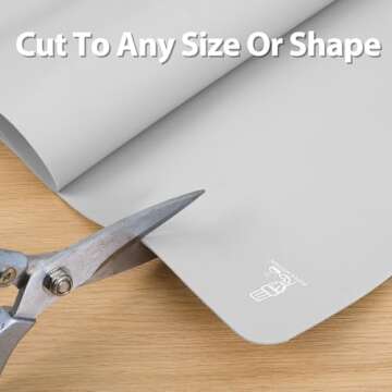 Super Kitchen Extra Large Multipurpose Silicone Nonstick Baking Mat, Pastry Mat, Heat Resistant Nonskid Table Mat, Countertop Protector, 23.4'' By 15.6''(Cool Gray)