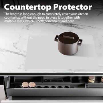 Super Kitchen Extra Large Multipurpose Silicone Nonstick Baking Mat, Pastry Mat, Heat Resistant Nonskid Table Mat, Countertop Protector, 23.4'' By 15.6''(Cool Gray)