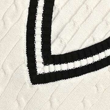 Hyipels Women's Sweater Vest,Y2K Sleeveless Pattern Preppy Style Knitted Crop Tank Top for Girl