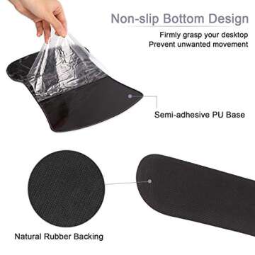 iLeadon Keyboard Wrist Rest Pad and Mouse Wrist Rest Support Mouse Pad Set, Non Slip Rubber Base Wrist Support with Ergonomic Raised Memory Foam for Easy Typing & Pain Relief, Colorful Marble