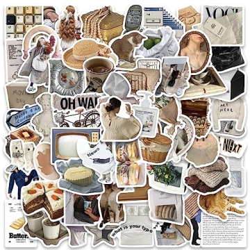 INS Aesthetic Stickers - 63PCS Waterproof Vinyl Stickers for Personalization