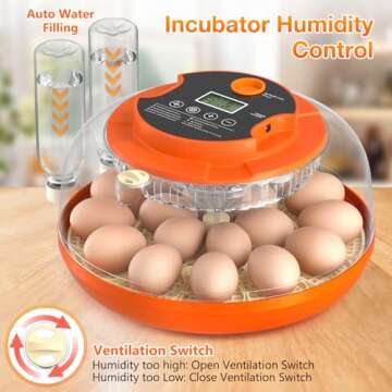 18 Egg Incubator with Automatic Humidity & Turning
